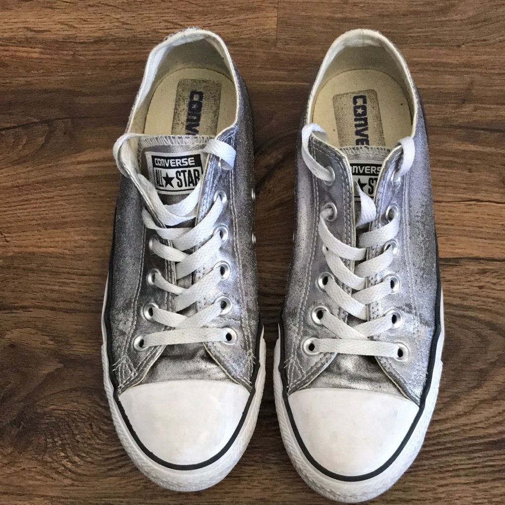 Metallic Converse sneakers